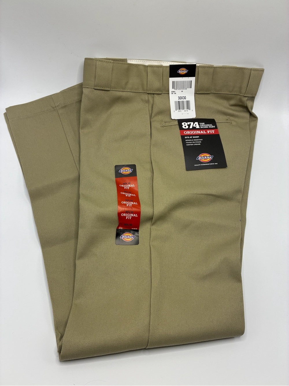 Dickies Men’s 874 Original Fit Work Pants in Khaki 30” x 30”